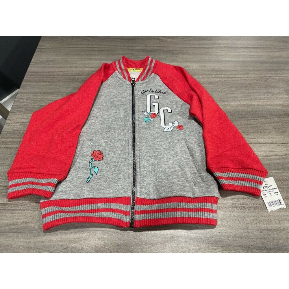 NWT Disney Brave Girls Club Zipper Sweatshirt Shirt Beauty And Beast XS 4-5 E